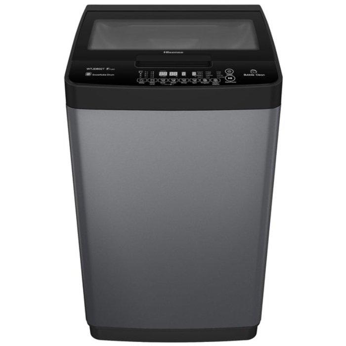 Buy Hisense top load washer, 8kg, wtja802t - titanium gray in Kuwait