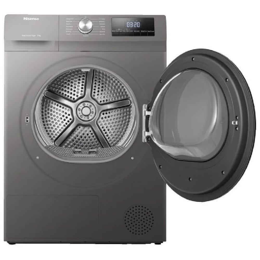 Hisense Heat Pump Dryer, 9 KG Drying Capacity, DHQA902UT - Titanium Gray