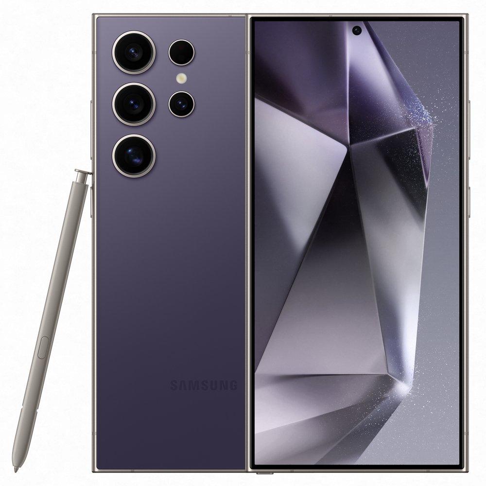 Samsung Galaxy S24 Ultra Phone, 6.8-inch, 12GB RAM, 256GB, SM-S928BZVCMEA – Titanium Violet