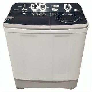 Buy Haier twin tub washer, 10. 5 kg washing capacity, 6 kg spin capacity, hwm105-m186 - whi... in Kuwait