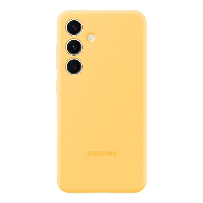 Buy Samsung galaxy s24 silicone case, ef-ps921tyegww – yellow in Kuwait