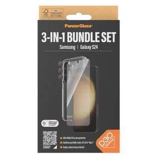 Buy Panzer protection glass bundle 3in1 for samsung galaxy s24, b1210+7350 in Kuwait
