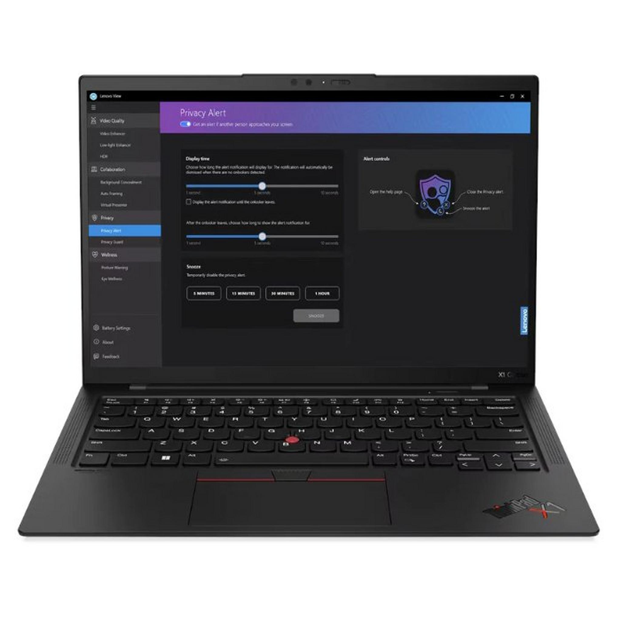 Lenovo ThinkPad X1 Carbon Laptop, Intel Core i7, 16GB RAM, 1TB SSD, 14-inch, Intel Iris Xe Graphics, Window 11 Pro, 21HM005PGR – Black