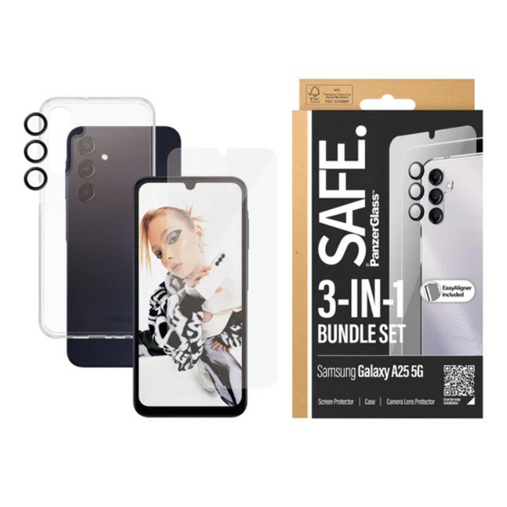 Panzer Safe 3-in-1 Protection Package for Samsung Galaxy A25 Phone - BSAFE95683
