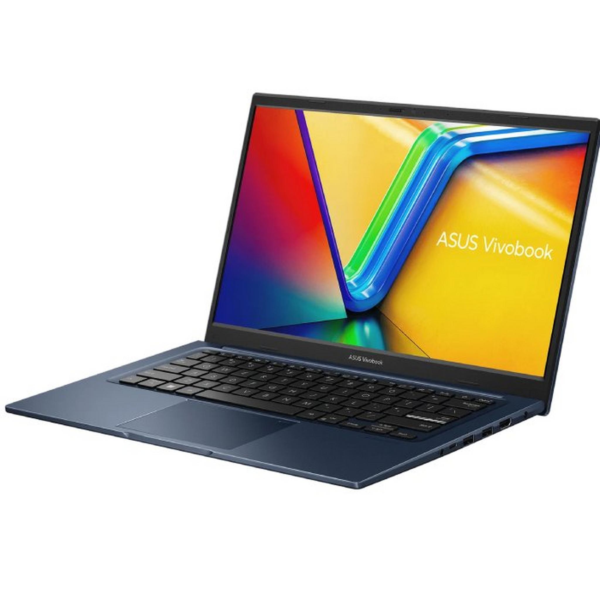 ASUS Vivobook 14 Laptop, Intel Core i7, 16GB RAM, 512GB SSD, 14-inch, Intel Graphics Iris Xe, Windows 11 Home, X1404VA-EB107W – Blue