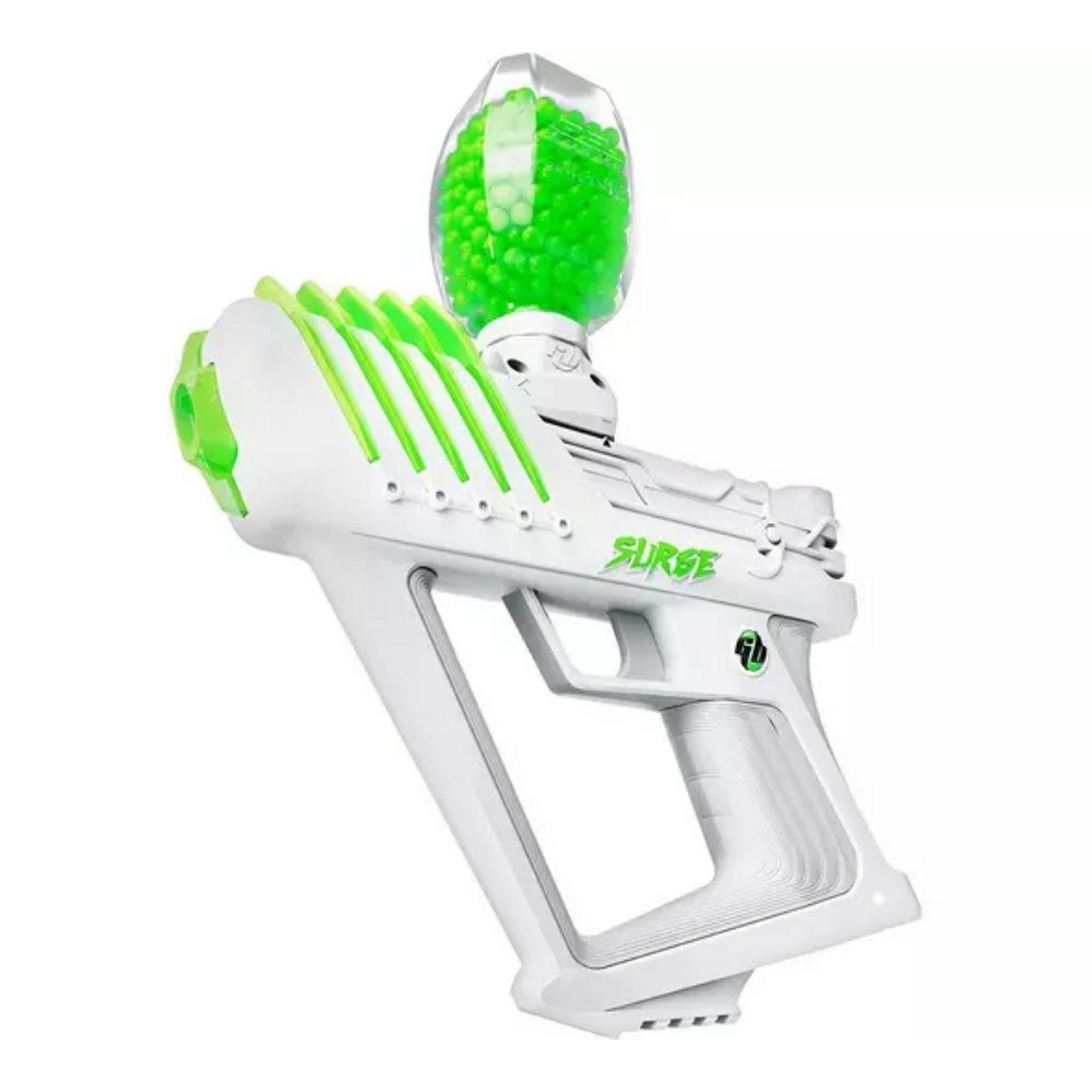 Gel Blaster Surge Fully Automatic Rechargable Blaster with 10,000 Pellets, GBSG1809-5L – White& Green