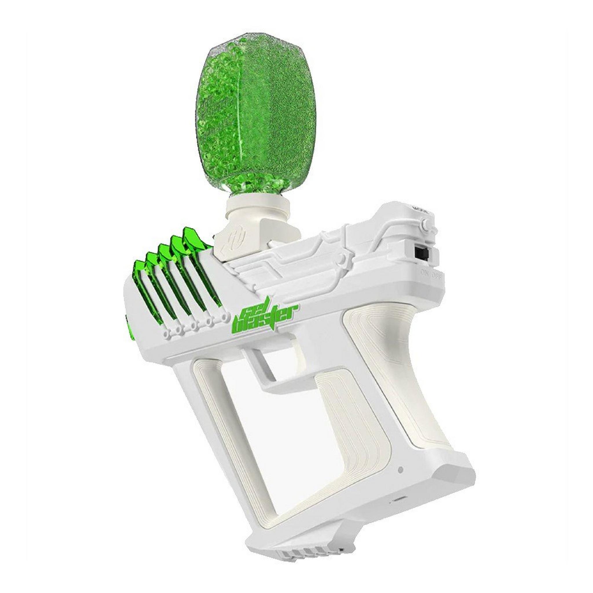 Gel Blaster Surge Fully Automatic Rechargable Blaster with 10,000 Pellets, GBSG1809-5L – White& Green