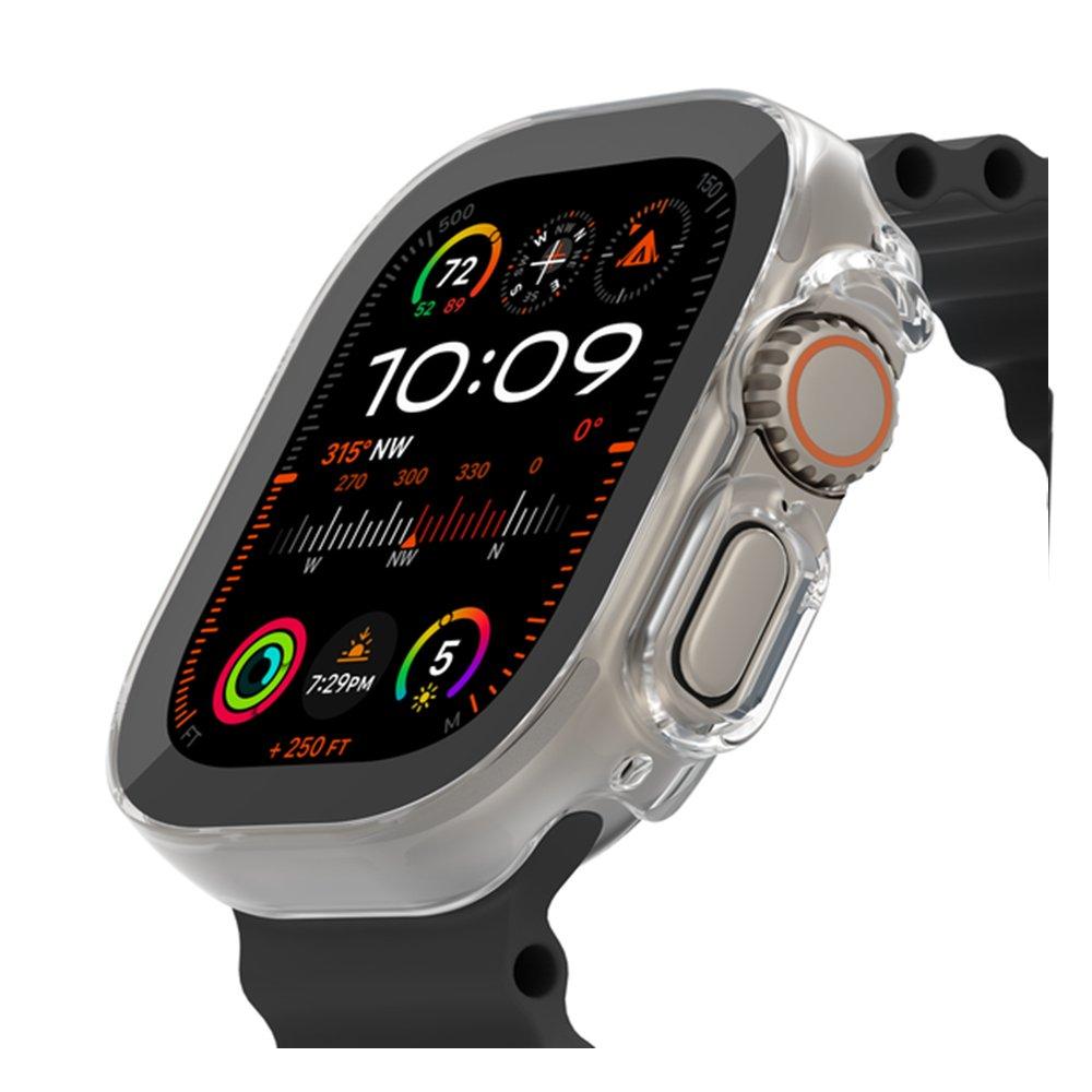 شاشة حماية سكرين فورس 2 في 1 + ممتص للصدمات لساعة ابل الترا/ الترا 2 من بيلكين، OWA001ZZCL - شفاف