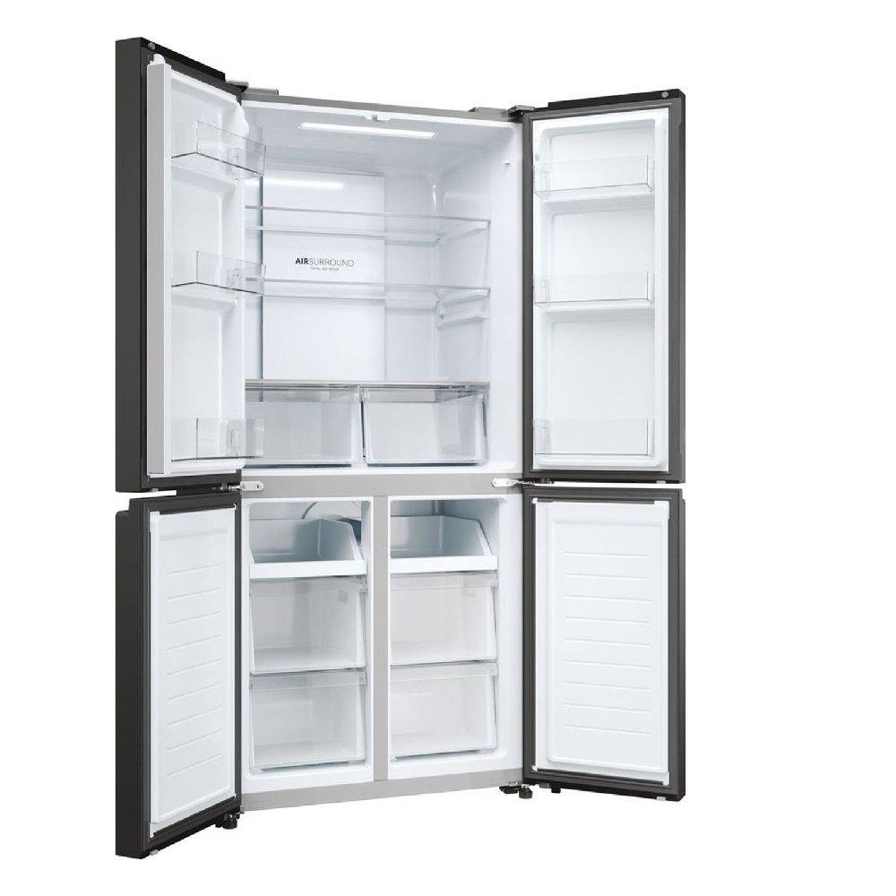 ثلاجة بأربعة أبواب من هاير، 15.5 قدم مكعب، 440 لتر، HRF-525MB -أسود