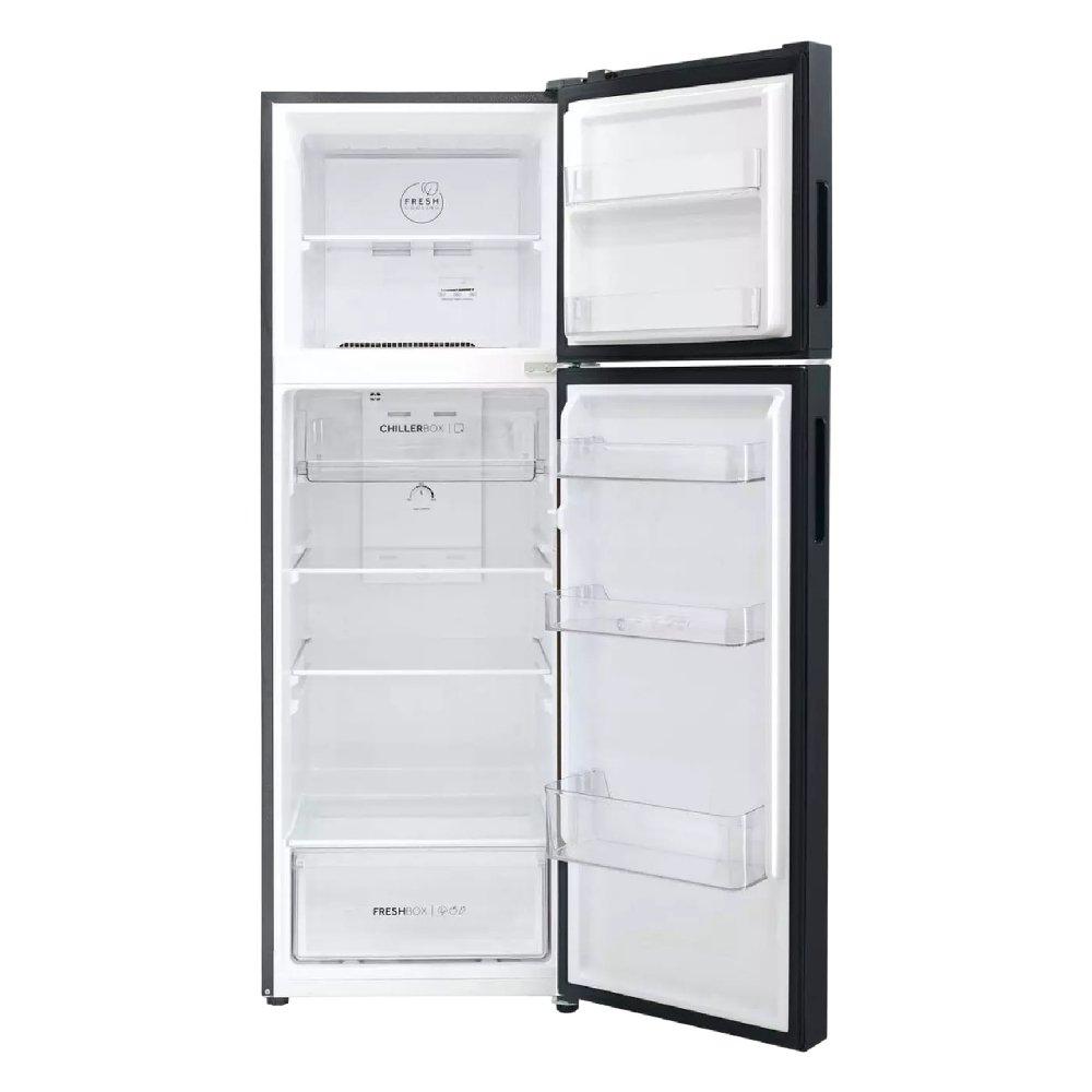 Haier Top Mount Refrigerator, 12.6CFT, 357-Liters, HRF-468BS - Black