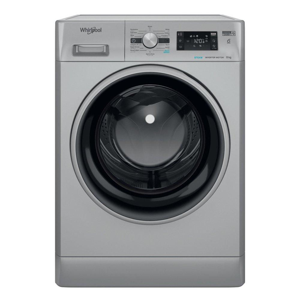 Whirlpool Front Load Washing Machine, 8kg, FFB 8259 SBSV GCC - Silver