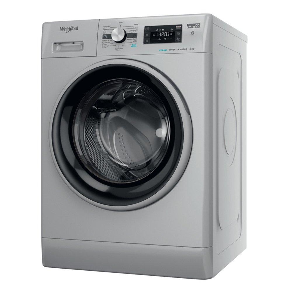 Whirlpool Front Load Washing Machine, 8kg, FFB 8259 SBSV GCC - Silver