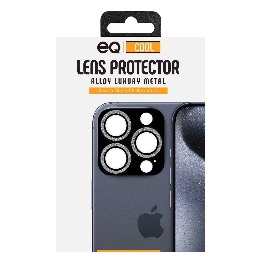 EQ Flash Diamond Camera Lens Protector 3 Pieces for iPhone 15 Pro & Pro Max EQ-IPH FLSH 3S SL – Silver 