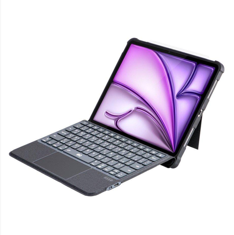 EQ iPad Air 13" 2024 Case Smart Keyboard with Cover - Black