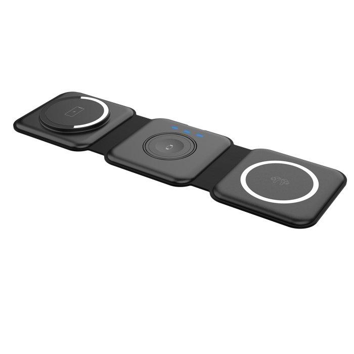 EQ 3-in-1 Magnetic Wireless Charging Pad, EQ-W312 - Black