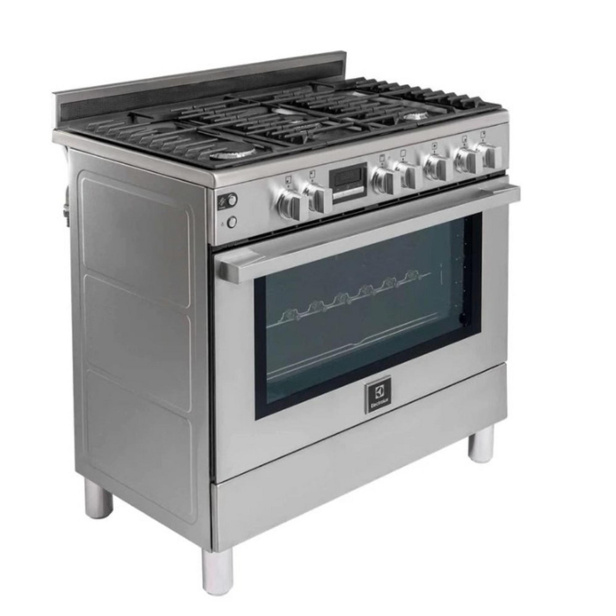 ELECTROLUX 5 Burners Gas Cooker, 90X60 + Frigidaire 90cm Undercabinet Cooker Hood