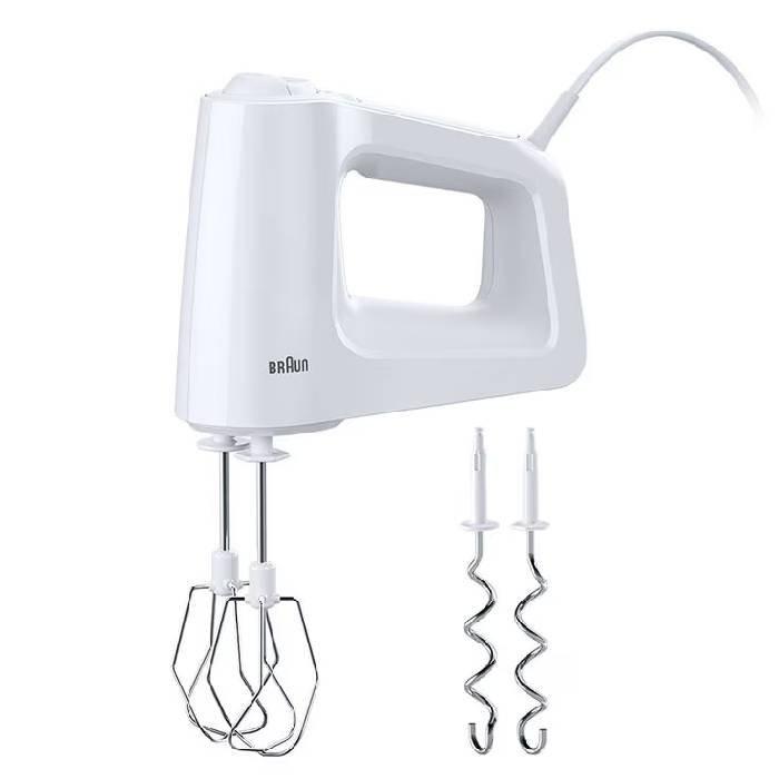 Buy Braun hand mixer, 450 watts, 5 speeds, hm3000wh - white in Kuwait