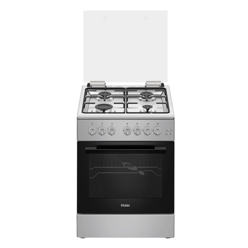 Haier 4 Burners Gas Cooker, 60 x 60 cm, HCR6060GT2 – Inox Silver