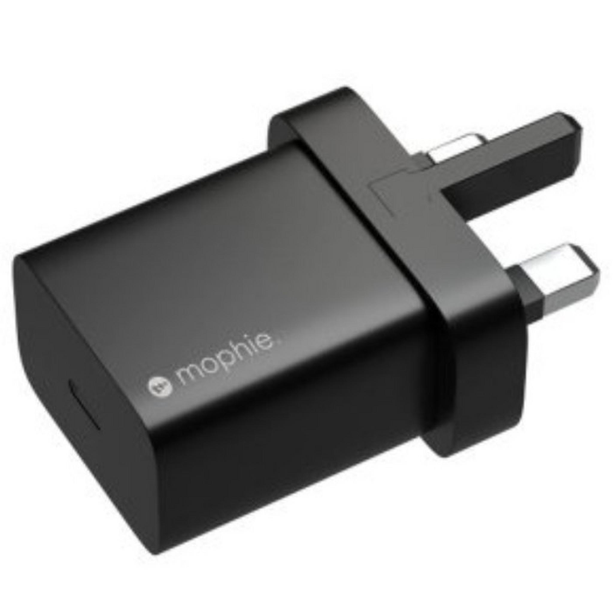 Mophie Fast Charging Mains Adapter with USB-C PD, 20W, 409907456 – Black
