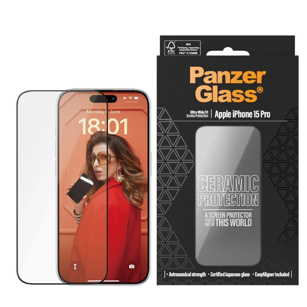 Panzer iPhone 15 Pro Ceramic Screen Protector, 2838 – Clear