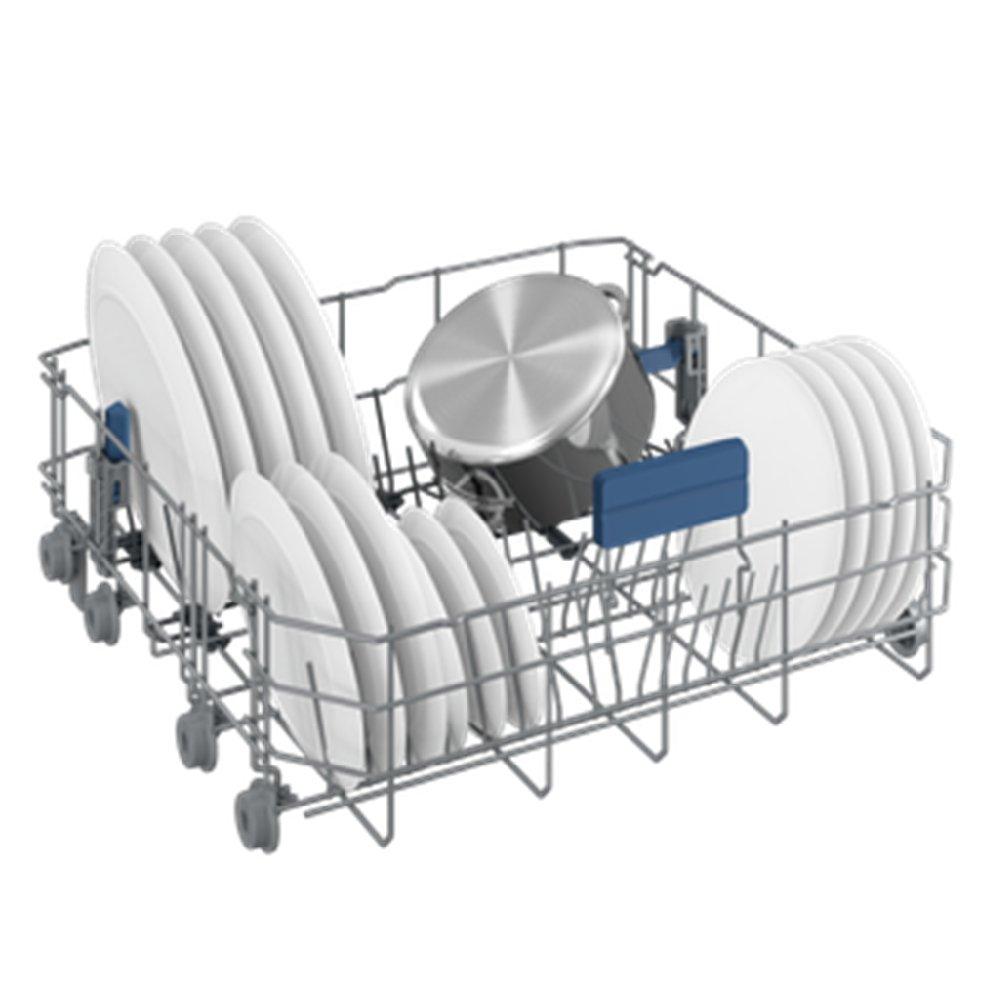 Beko Free Standing Dishwasher, 8 Programmers, 15 Place Settings, BDEN38523XQ - Stainless steel