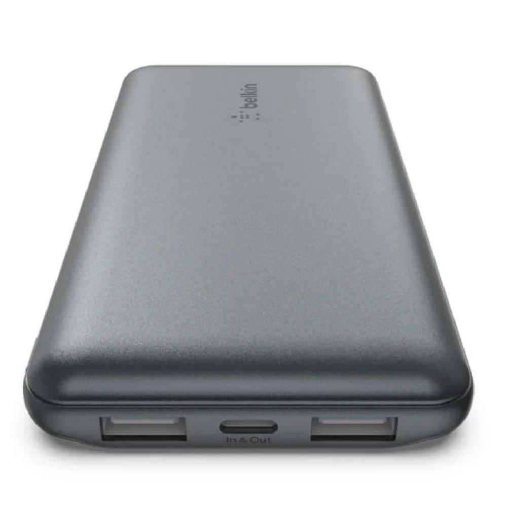 BELKIN BoostCharge 3-Port 10K Power Bank, BPB011BTGY - Grey