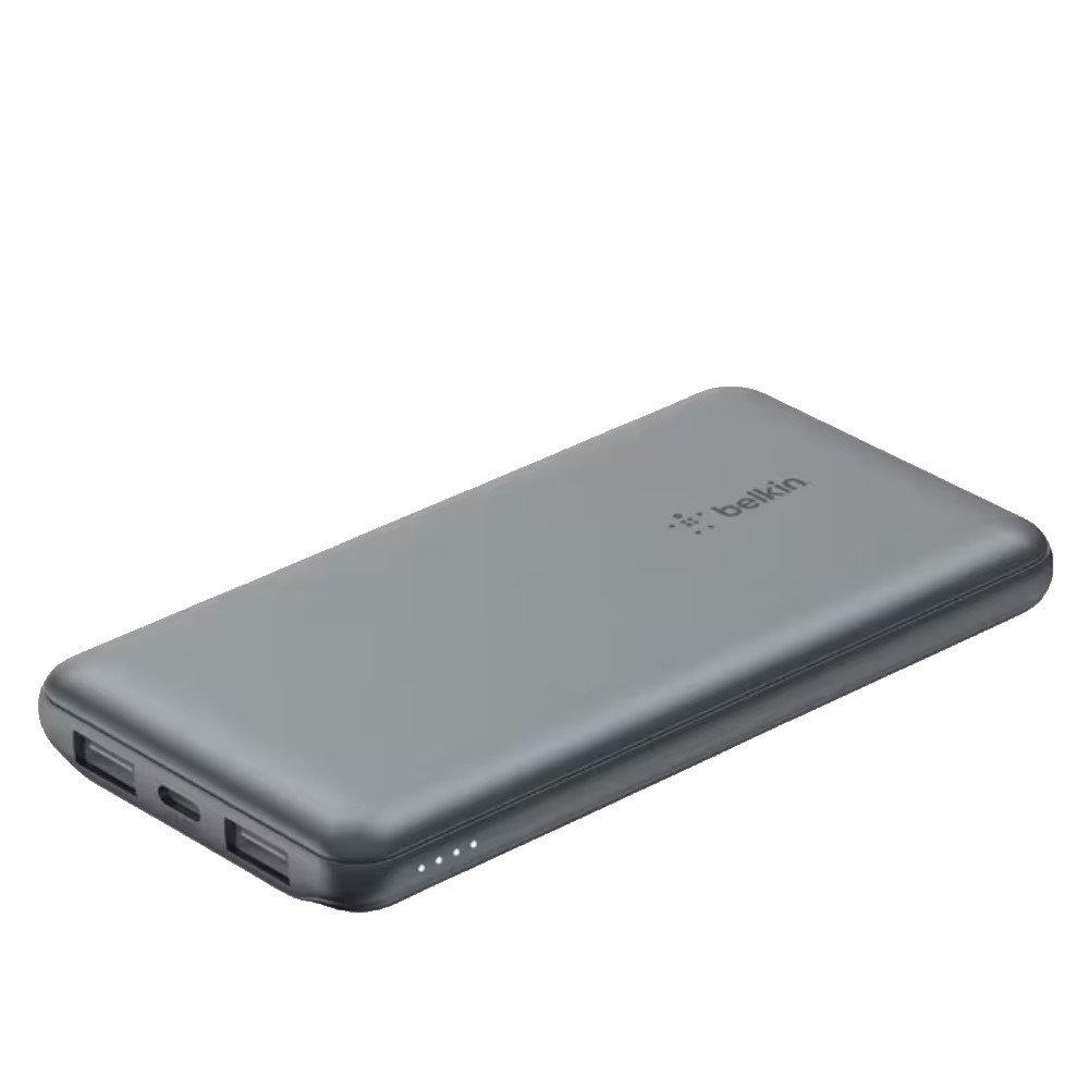 BELKIN BoostCharge 3-Port 10K Power Bank, BPB011BTGY - Grey