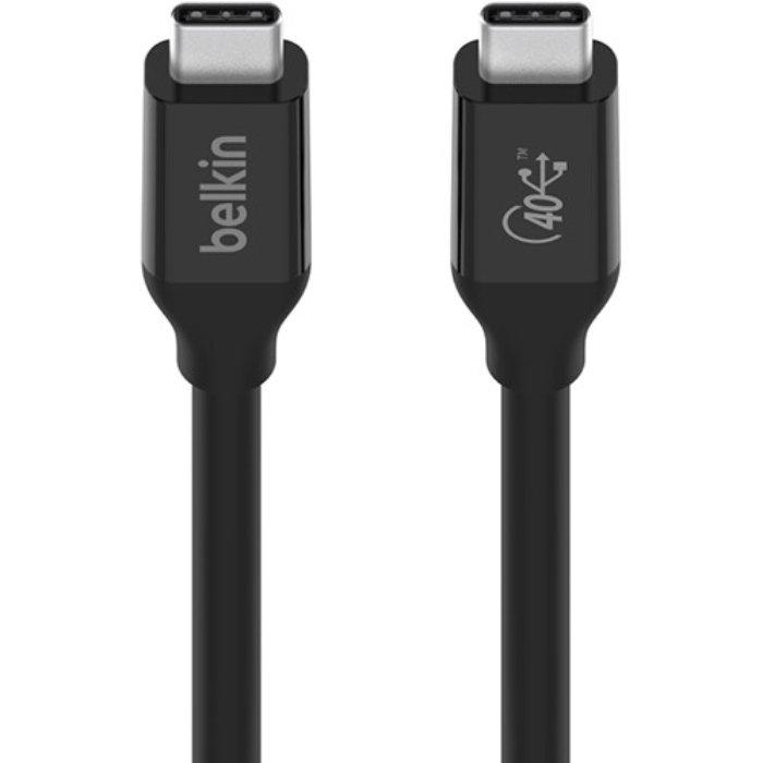 Belkin USB4 Cable, 100W + 40Gbps, INZ001BT0.8MBK - Black