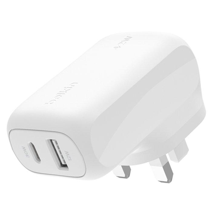 Belkin BoostCharge 42W Dual Wall Charger, WCB009MYWH – White