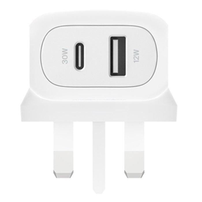 Belkin BoostCharge 42W Dual Wall Charger, WCB009MYWH – White