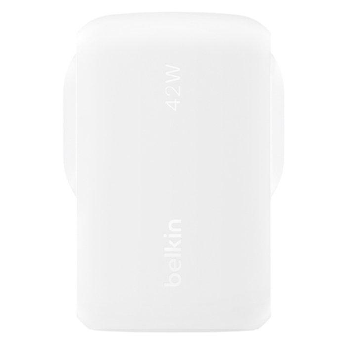 Belkin BoostCharge 42W Dual Wall Charger, WCB009MYWH – White