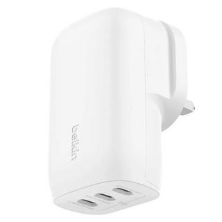 Buy Belkin boostcharge 3-ports usb-c wall charger, 67w, wcc002mywh – white in Kuwait