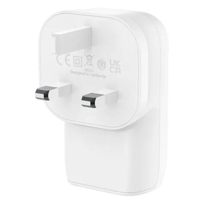 Belkin BoostCharge 3-Ports USB-C Wall Charger, 67W, WCC002MYWH – White