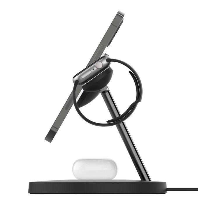 Belkin MagSafe 15W 3-in-1 Wireless Charger, WIZ009MYBK-V2 - Black