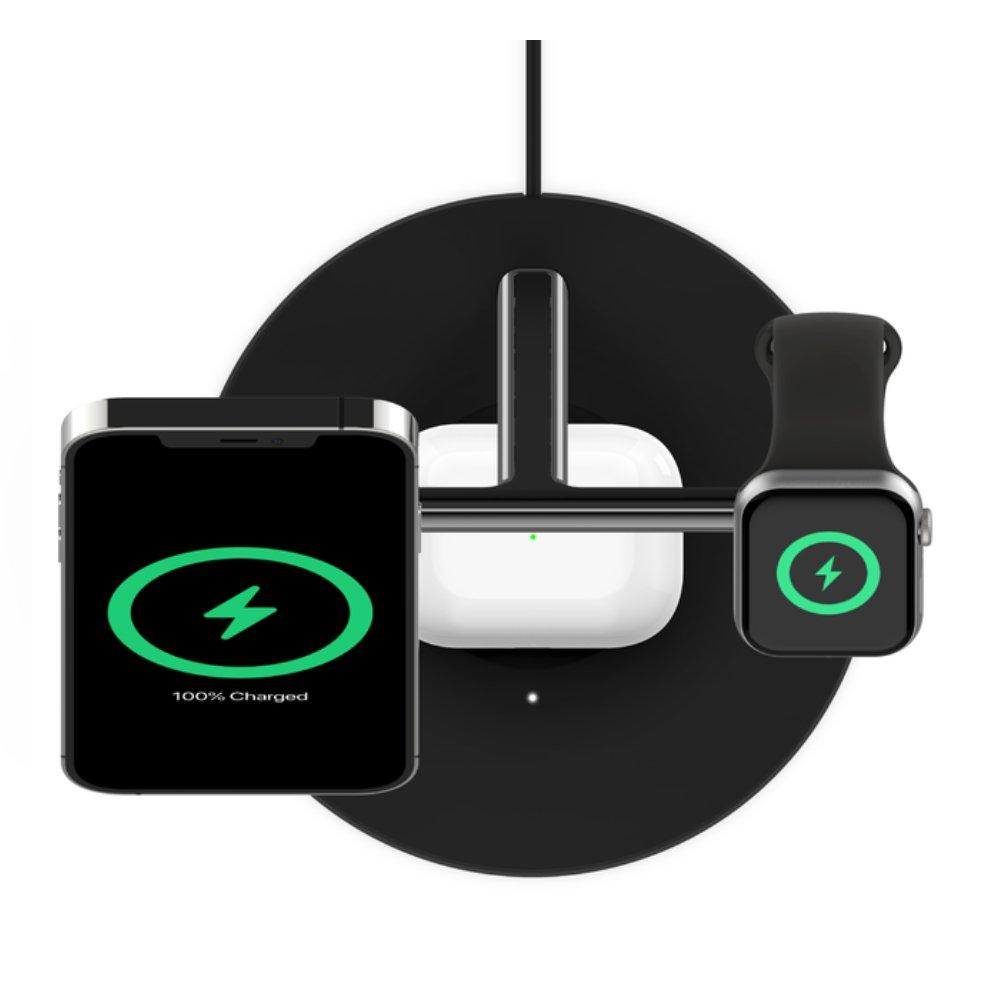 Belkin MagSafe 15W 3-in-1 Wireless Charger, WIZ009MYBK-V2 - Black