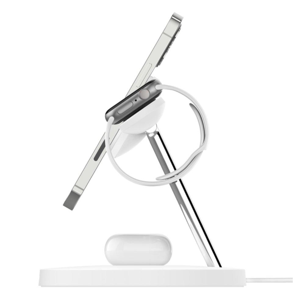 Belkin MagSafe 15W 3-in-1 Wireless Charger, WIZ009MYWH-V2 - White