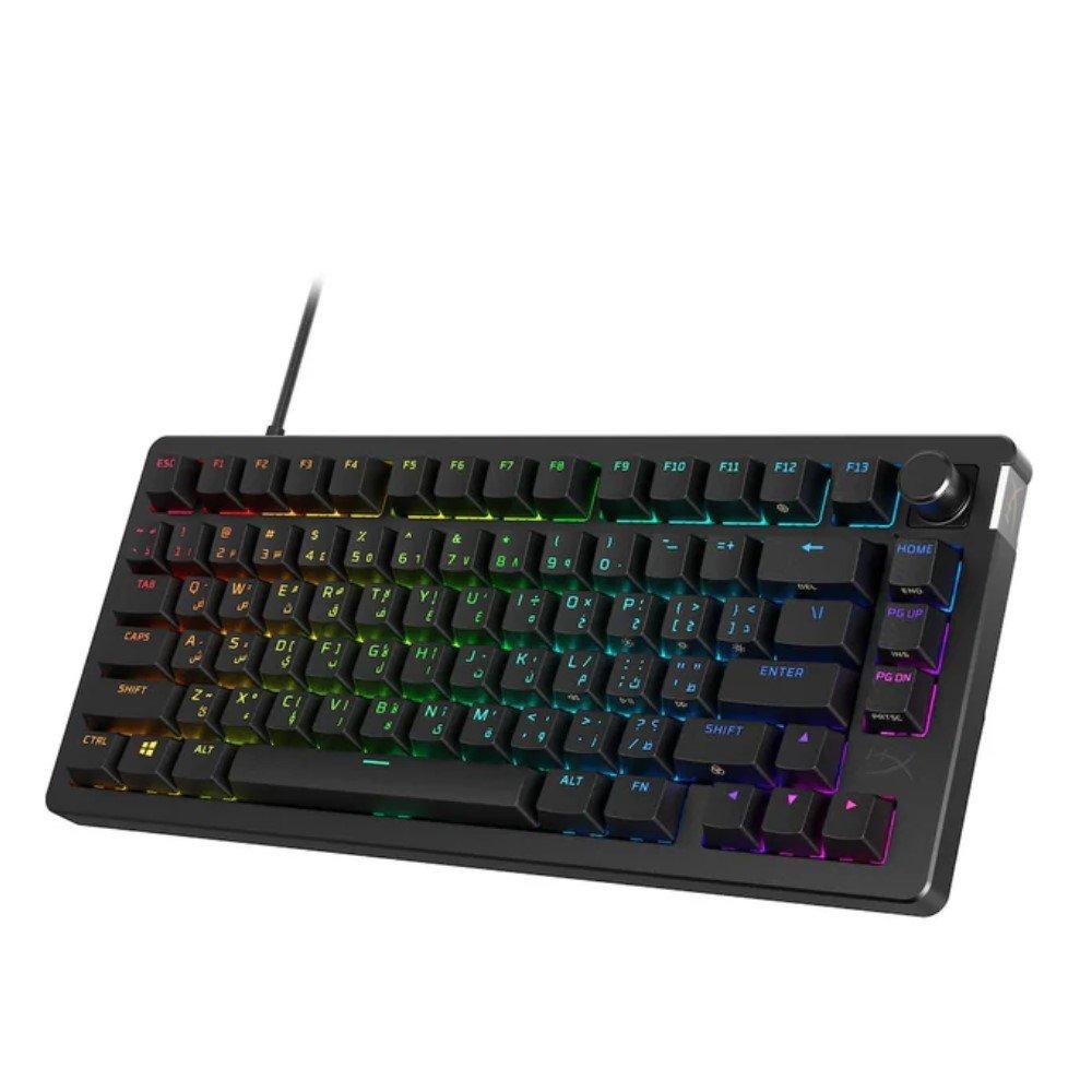 HyperX Alloy Rise 75 Gaming Keyboard, RGB, 7G7A4AA#A2N – Black
