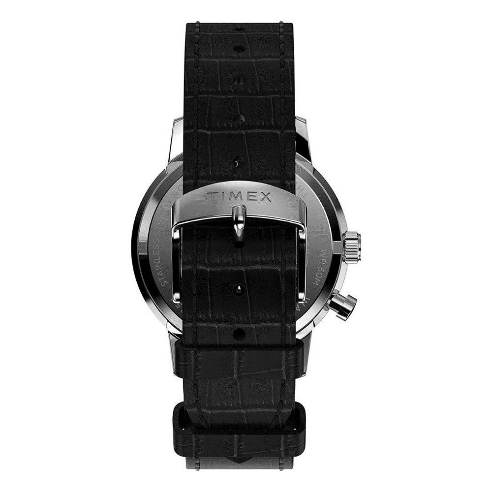 TIMEX Marlin Men's Watch, 40mm, Leather Band, TW2W51200VM - Black