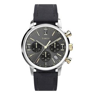 Buy Timex marlin men's watch, 40mm, leather band, tw2w51500vm - black in Kuwait