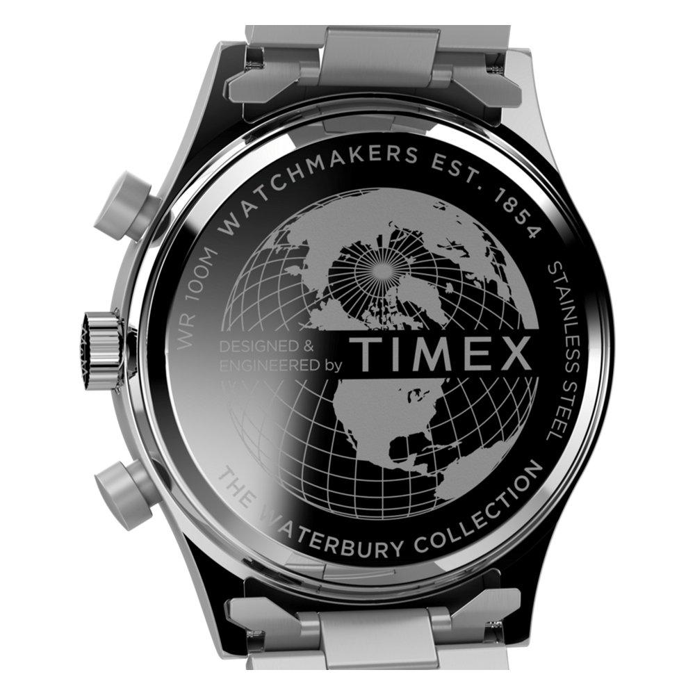 TIMEX Waterbury Men's Watch, 43mm, Stainless Steel Band, TW2W47800VM - Silver