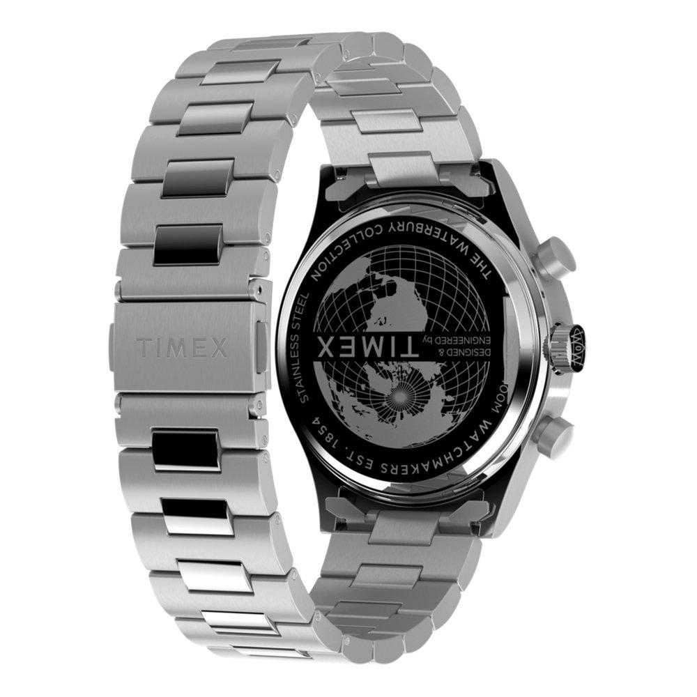 TIMEX Waterbury Men's Watch, 43mm, Stainless Steel Band, TW2W47800VM - Silver