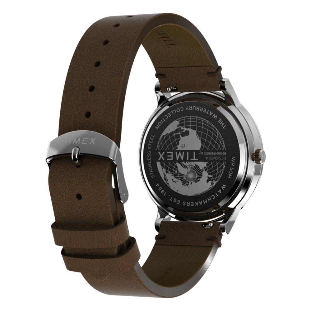 TIMEX Waterbury Men's Watch, 40mm, Rubber Band, TW2W50600VM - Brown