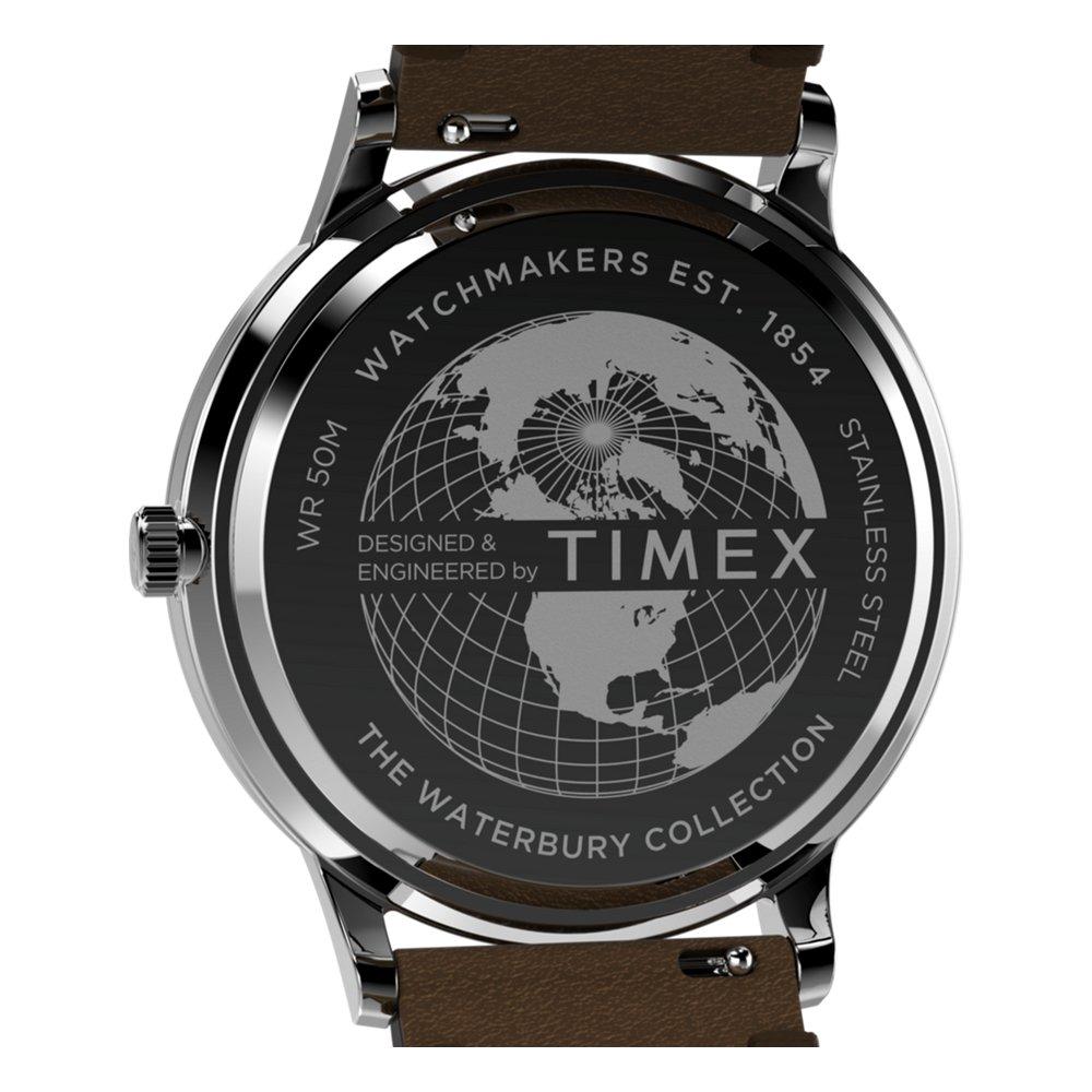 TIMEX Waterbury Men's Watch, 40mm, Rubber Band, TW2W50600VM - Brown
