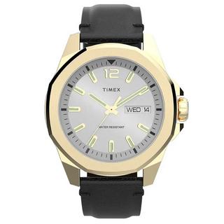 Buy Timex trend men's watch, 46mm, leather band, tw2w43200vm - black in Kuwait