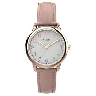 Buy Timex easy reader women's watch, 30mm, leather band, tw2w32300ce - pink in Kuwait