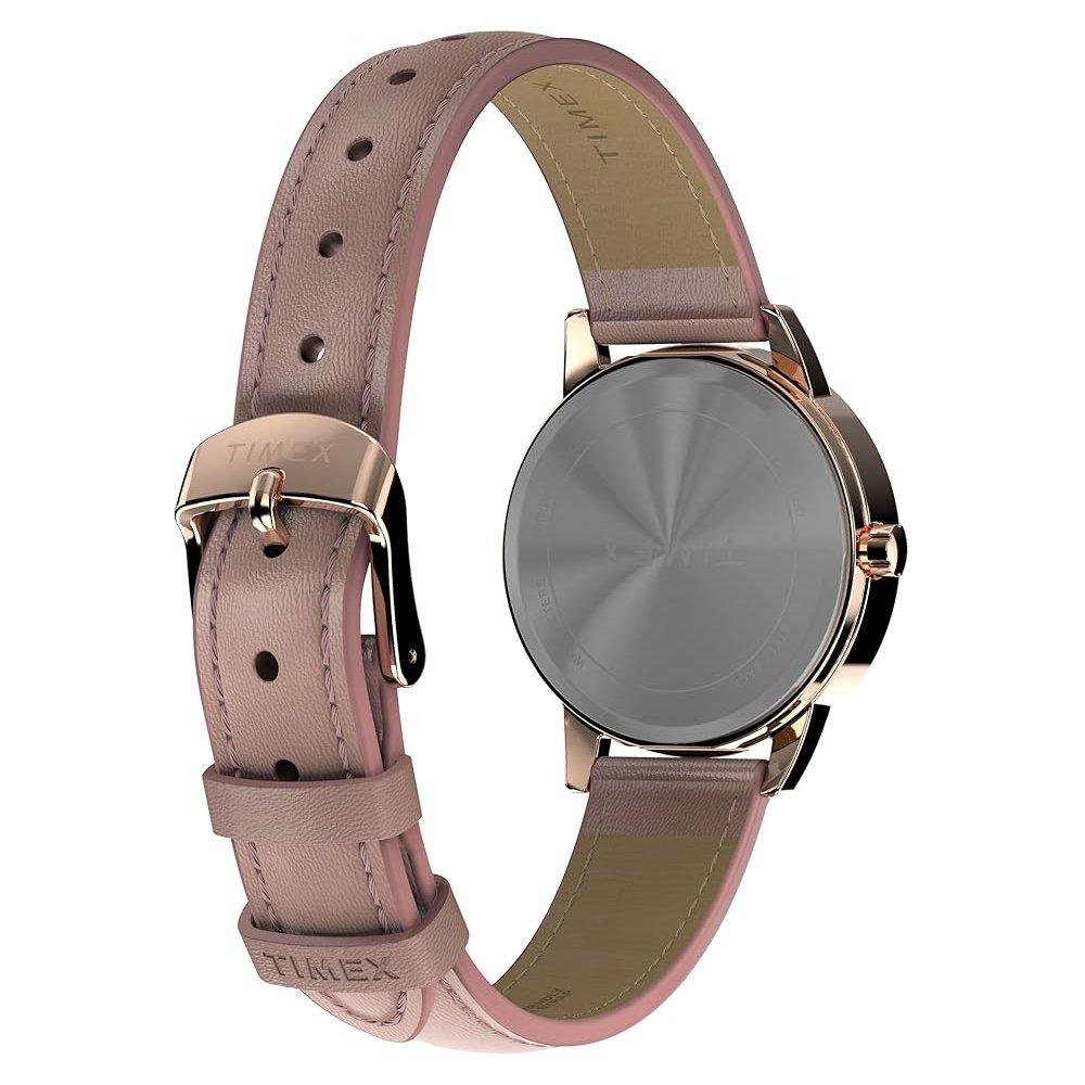 TIMEX Easy Reader Women's Watch, 30mm, Leather Band, TW2W32300CE - Pink