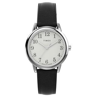 Buy Timex easy reader women's watch, 30mm, leather band, tw2w32500ce - black in Kuwait