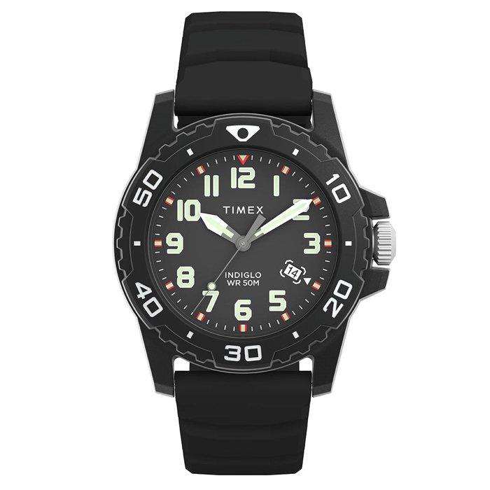 TIMEX Main Street Men's Watch, 42mm, Silicone Band, TW5M61200CE - Black