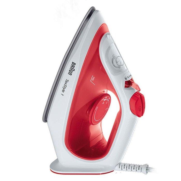 Braun TexStyle 1 Steam Iron, 1900W, 220ml, SI1019RED – Red