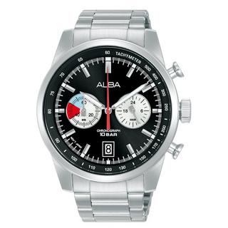 Buy Alba signa men's watch, chrono, 44mm, stainless steel strap, a4b001x1 - silver in Kuwait